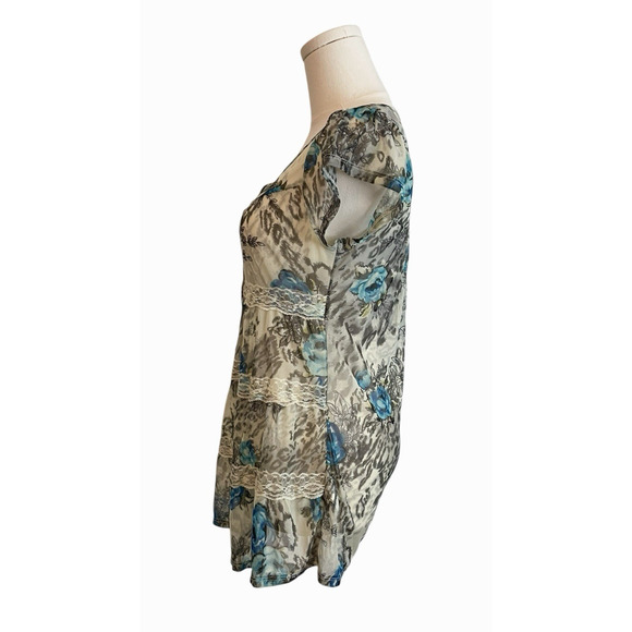 Self Esteem Womens Y2K Fairy Grunge Babydoll Top Size M Floral Preppy 90s - Picture 3 of 7